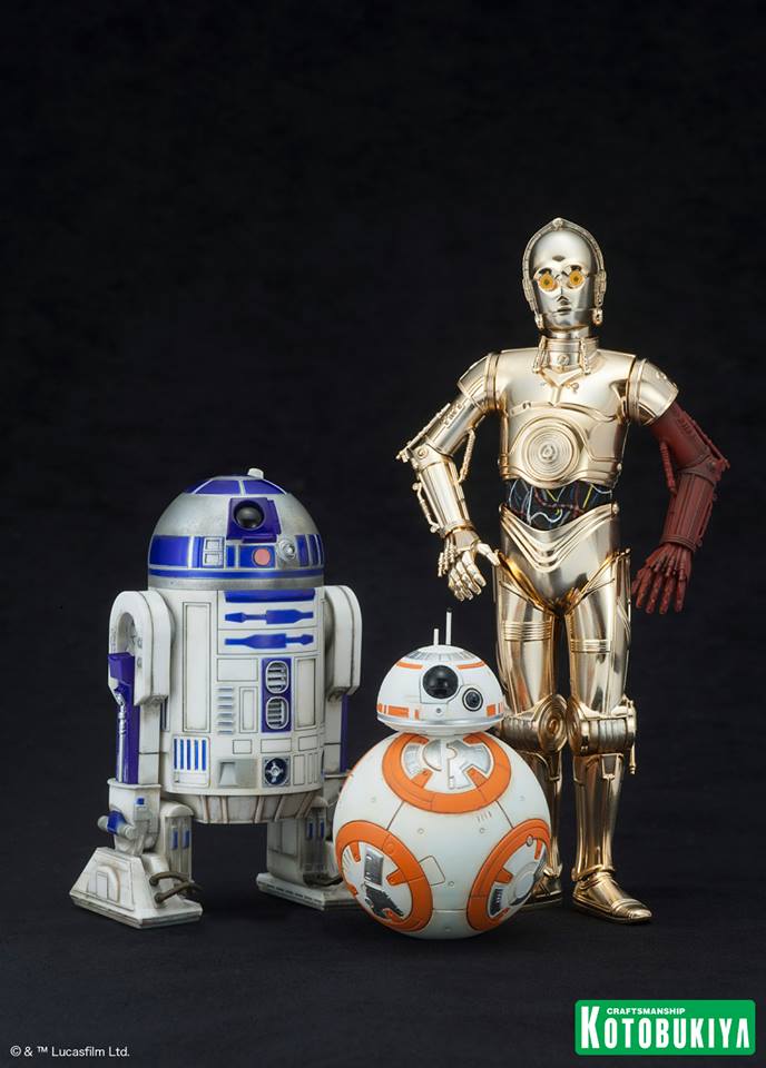 Kotobukiya Star Wars C-3PO & R2-D2 w/BB-8 ARTFX+ Set